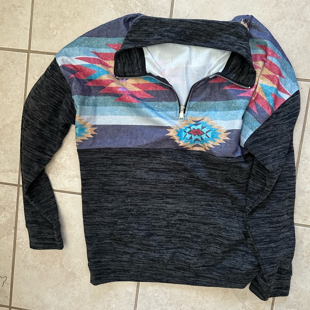 Colorful Patterned Women's Sweatshirt